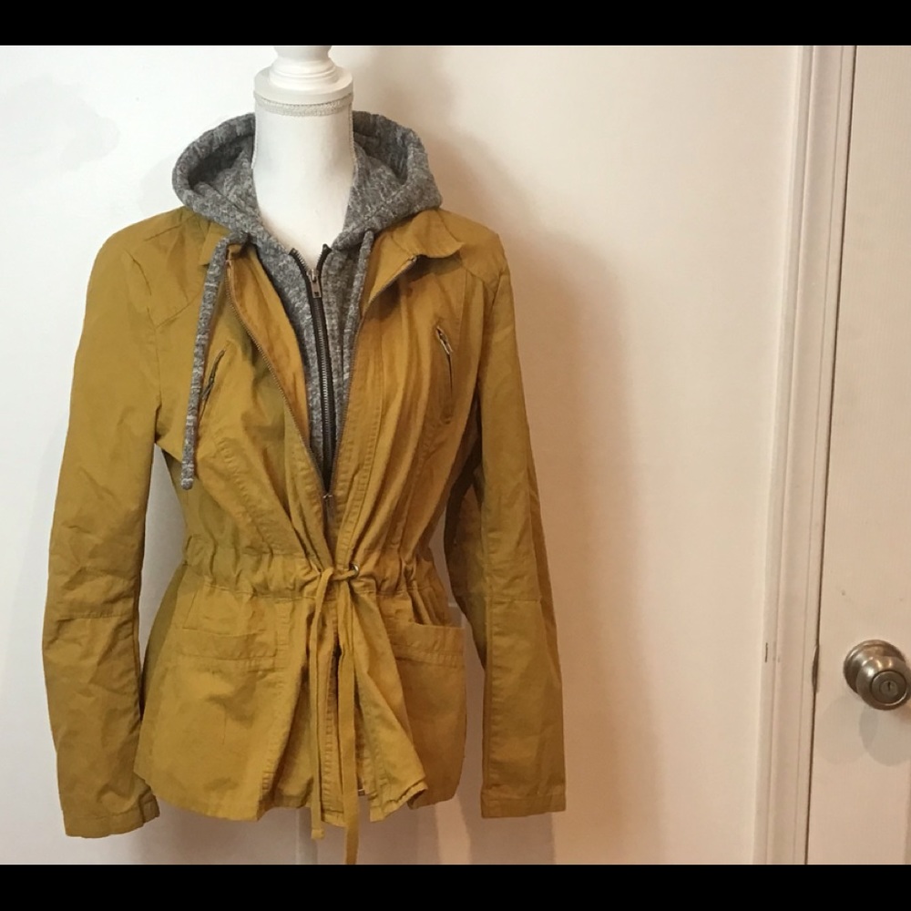2SABLE MILITARY ANORAK MUSTARD HOODIE JACKET LG